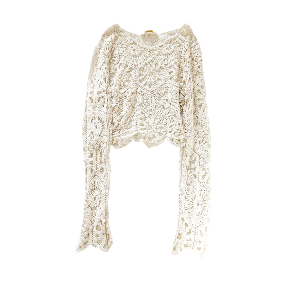Rebellion Cream Crochet Blouse